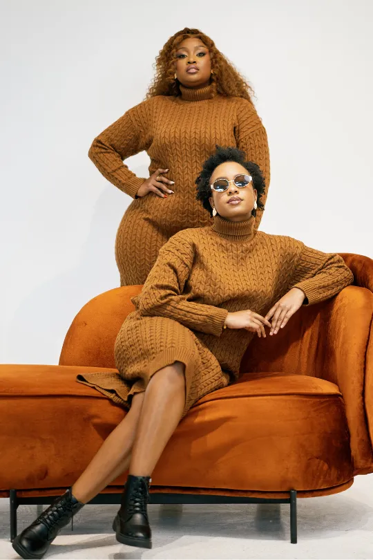 CREMA Knit Dress - Brown