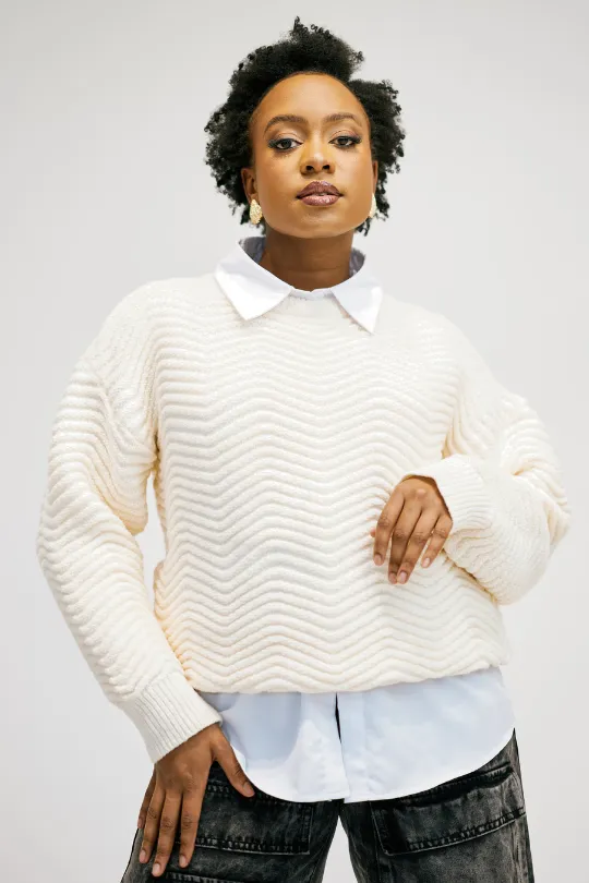 WAFFLE Sweater - Cream