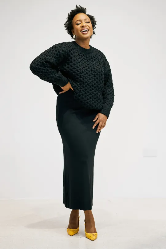 WAFFLE Sweater - Black