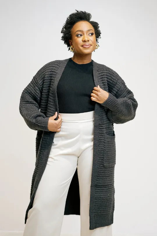 Chunky Cardigan - Grey
