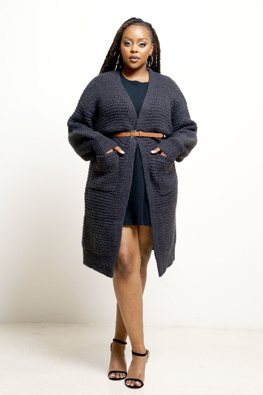 Chunky Cardigan - Grey