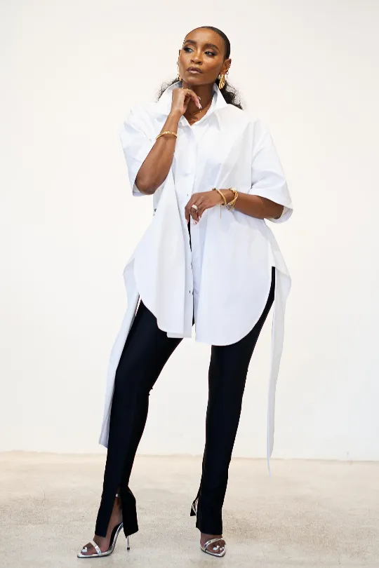 Lilla Back Crop Top - White
