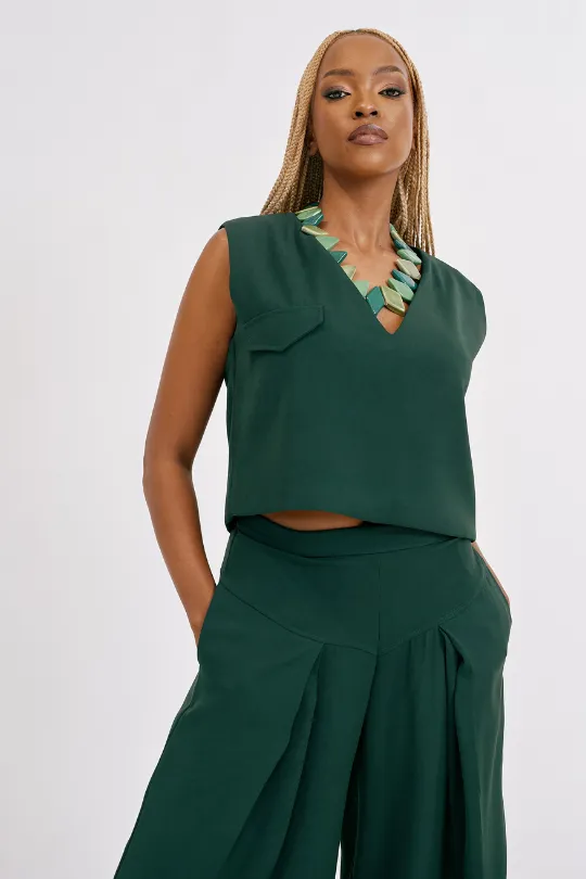 TOPAZ Crop Top - Black