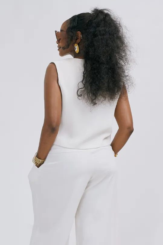 TOPAZ Crop Top - Cream