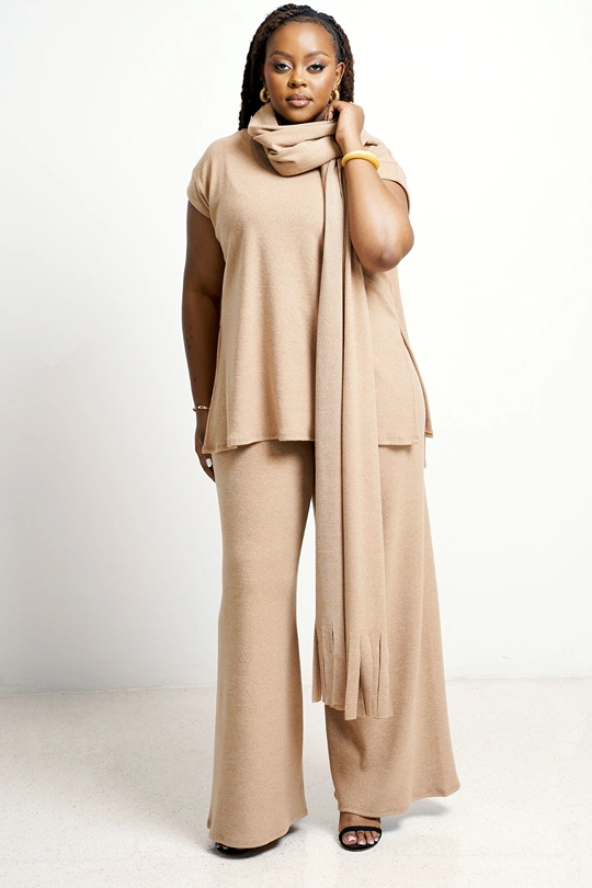 KNIT Scarf - Taupe