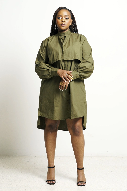 FIG Shirt Dress - Army