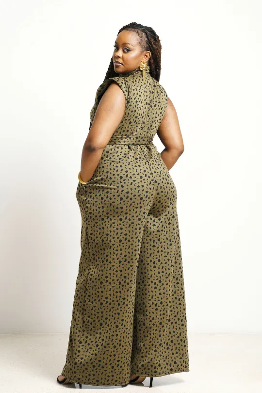 BRIE Jumpsuit - Army Print