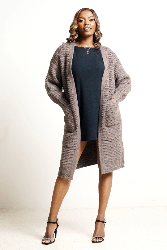 CHUNKY Cardigan - Brown