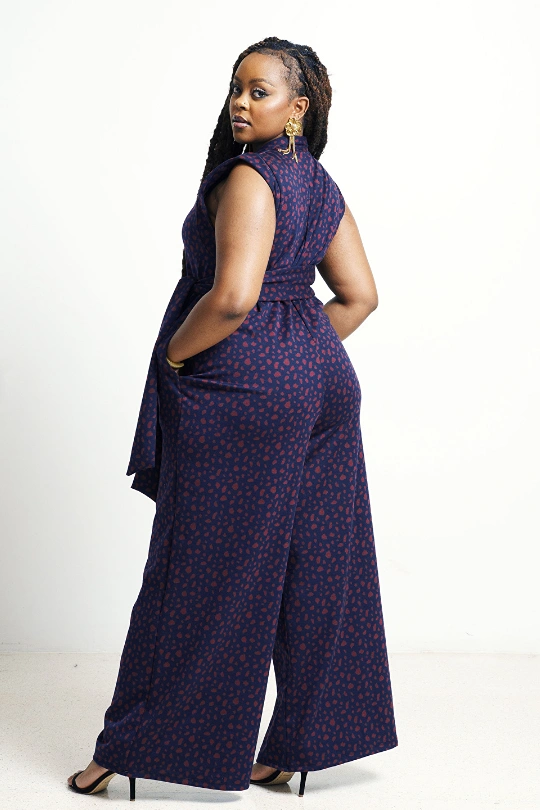BRIE Jumpsuit - Navy Print