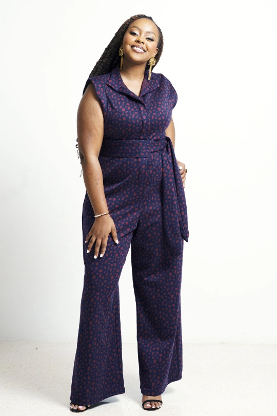 BRIE Jumpsuit - Navy Print