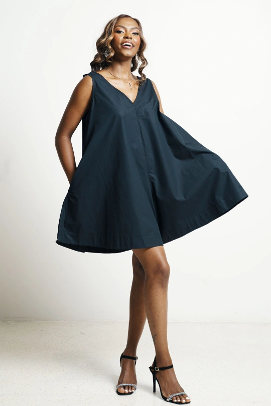 PEONY Romper - Black