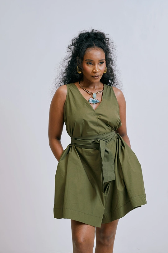 PEONY Romper - Army